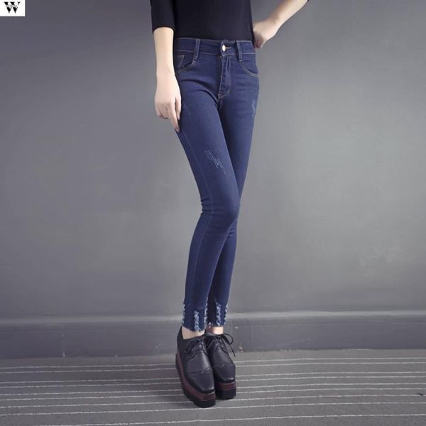 new women stretch elastic high waist femme broken torn ripped jeans skinny woman pants women's trousers 4.17, Blue
new women stretch elastic high waist femme broken torn ripped jeans skinny woman pants women's trousers 4.17, Blue