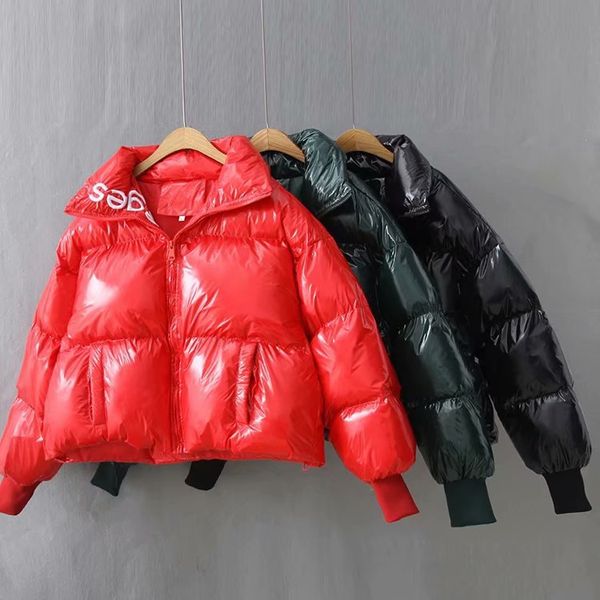 2019 winter glossy women's parkas letter waterproof coat embroidery jacket large size loose warm thick parka ladies jacket, Black
2019 winter glossy women's parkas letter waterproof coat embroidery jacket large size loose warm thick parka ladies jacket, Black