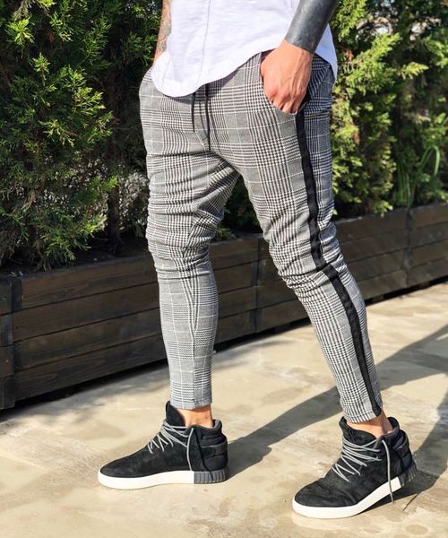 2020 men trousers pants fitness workout joggers plaid sweatpants red slim fit long pants with pockets men pants, Black
2020 men trousers pants fitness workout joggers plaid sweatpants red slim fit long pants with pockets men pants, Black