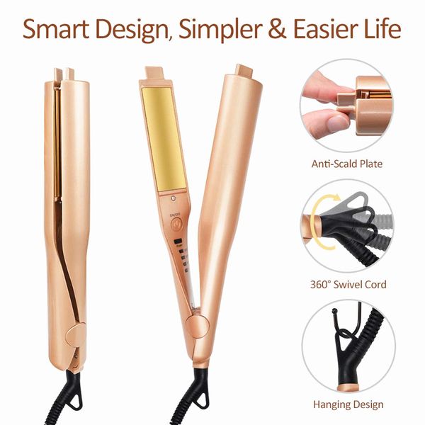 rodillo ceramic corn roller magic hair straightener wand & hair rodillo curler 2 in 1 style straightening flat iron comb straightener, Black
rodillo ceramic corn roller magic hair straightener wand & hair rodillo curler 2 in 1 style straightening flat iron comb straightener, Black