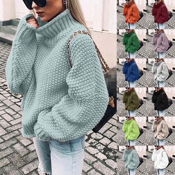 2019 autumn women knitted turtleneck sweater comfortable long sleeve sweater casual knitted loose long sleeve pullover top, White;black
2019 autumn women knitted turtleneck sweater comfortable long sleeve sweater casual knitted loose long sleeve pullover top, White;black