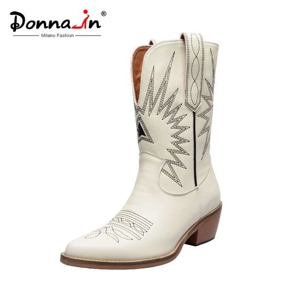 donna-in genuine leather women mid calf boots pointed toe high heels cossacks women shoes western cowgirl booties white black
donna-in genuine leather women mid calf boots pointed toe high heels cossacks women shoes western cowgirl booties white black