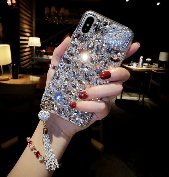luxury rhinestone swan tassel diamond phone case tpu back cover for iphone x xr max 6 7 8plus cover
luxury rhinestone swan tassel diamond phone case tpu back cover for iphone x xr max 6 7 8plus cover