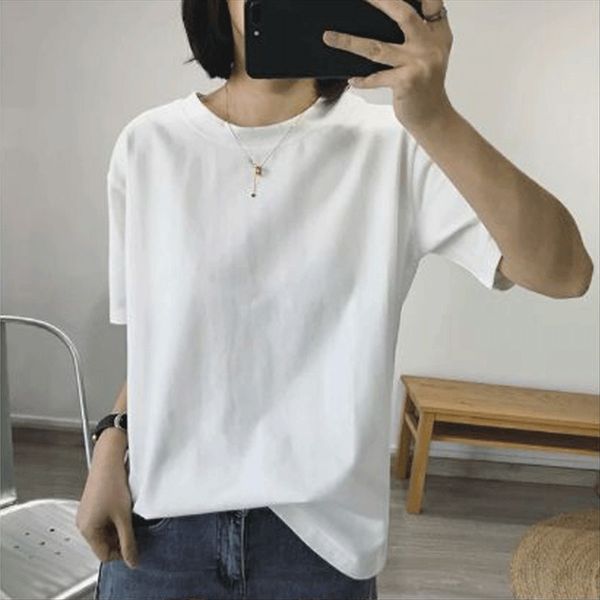 pure t-shirt color factory goods straight short sleeve white t-shirt women's casual all-match clothes
pure t-shirt color factory goods straight short sleeve white t-shirt women's casual all-match clothes