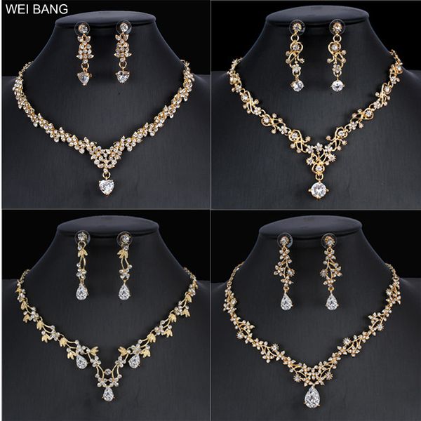 weibang gold color jewelry set for women wedding necklace earrings wedding jewelry girl gift dropshipping, Silver
weibang gold color jewelry set for women wedding necklace earrings wedding jewelry girl gift dropshipping, Silver