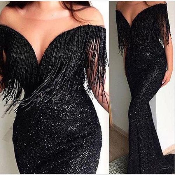 elegant black mermaid prom dresses sequins tassels sheer neck floor length formal evening party gowns black little dress
elegant black mermaid prom dresses sequins tassels sheer neck floor length formal evening party gowns black little dress