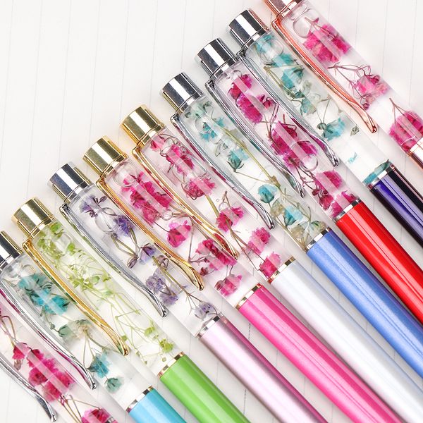 Creative Metal Liquid Flow Fresh Ballpoint Pens Rotary Type Dried Flowers Decoration Signature Pen Gift Office Supplies, Multi-colored
Creative Metal Liquid Flow Fresh Ballpoint Pens Rotary Type Dried Flowers Decoration Signature Pen Gift Office Supplies, Multi-colored