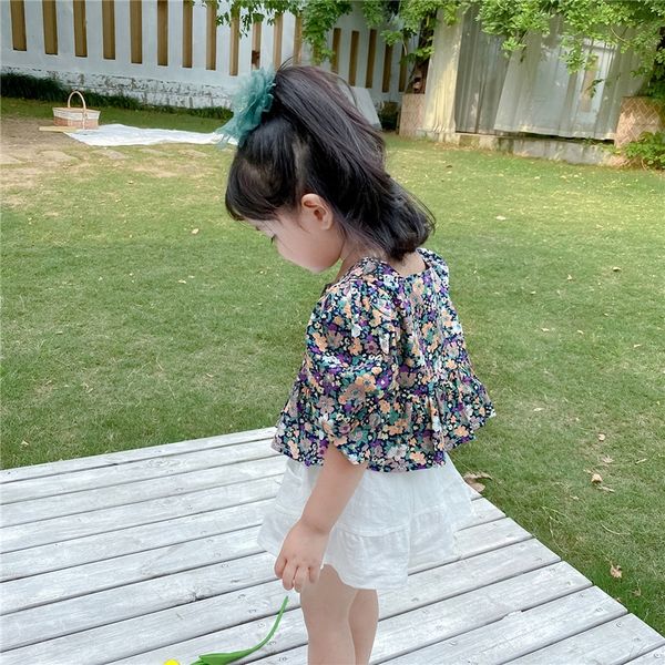 girls' 2020 babies doll shirt ' french floral square collar bubble sleeve cotton doll shirt, White;black
girls' 2020 babies doll shirt ' french floral square collar bubble sleeve cotton doll shirt, White;black