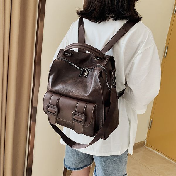 retro large backpack women vintage pu leather rucksack female knapsack travel shoulder school bags mochila back pack
retro large backpack women vintage pu leather rucksack female knapsack travel shoulder school bags mochila back pack