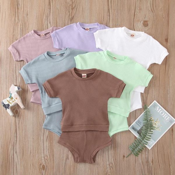 clothing sets born baby ribbed clothes set solid color causal short sleeve knitted t-shirt shorts infant, White
clothing sets born baby ribbed clothes set solid color causal short sleeve knitted t-shirt shorts infant, White