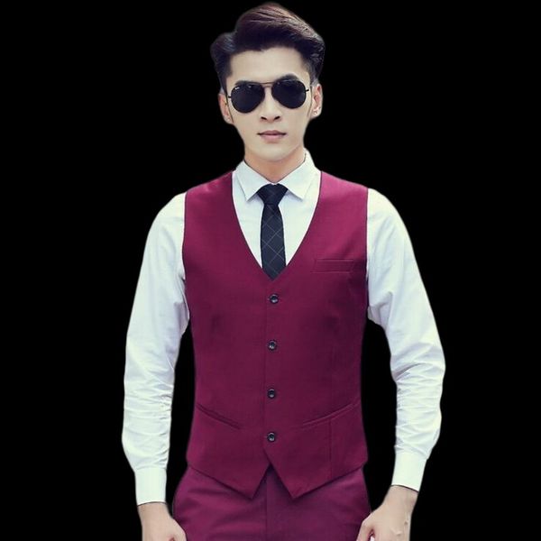 men vest sleeveless jackets for man new wedding dress high-quality goods cotton men's fashion design suit vest, Black;white
men vest sleeveless jackets for man new wedding dress high-quality goods cotton men's fashion design suit vest, Black;white