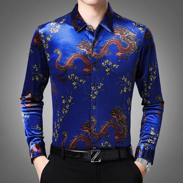 hight quality fashion 2019 slim fit gold velvet dress shirt men china dragon print long sleeve men's dress shirts, White;black
hight quality fashion 2019 slim fit gold velvet dress shirt men china dragon print long sleeve men's dress shirts, White;black
