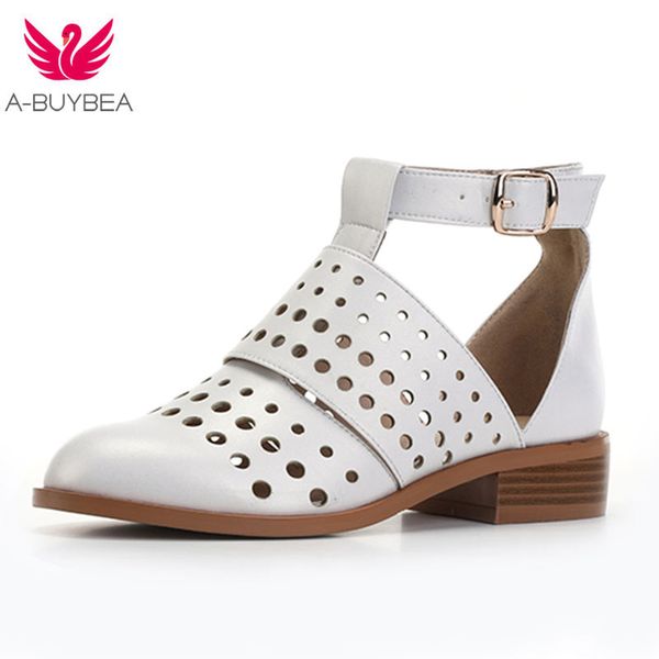 genuine leather ankle boots for women summer hole boots women platform buckle strap low heels shoes woman, Black
genuine leather ankle boots for women summer hole boots women platform buckle strap low heels shoes woman, Black