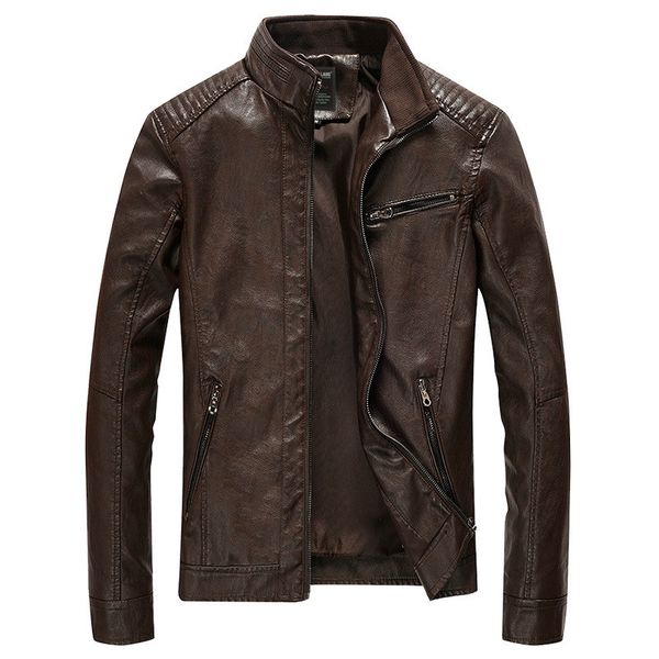 2019 new arrival pu leather jacket men autumn stand collar zipper fashion men coat casual dress leather jacket, Black;brown
2019 new arrival pu leather jacket men autumn stand collar zipper fashion men coat casual dress leather jacket, Black;brown