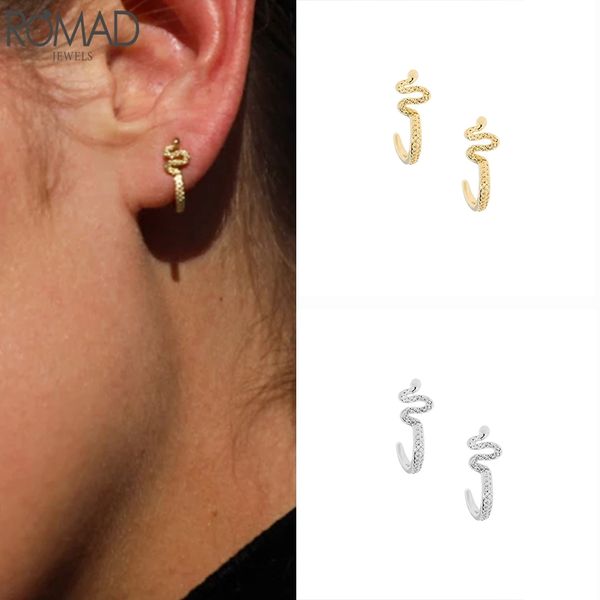 s925 sterling silver stud earrings cute snake animal zircon earrings for women earings fashion jewelry w3, Golden;silver
s925 sterling silver stud earrings cute snake animal zircon earrings for women earings fashion jewelry w3, Golden;silver