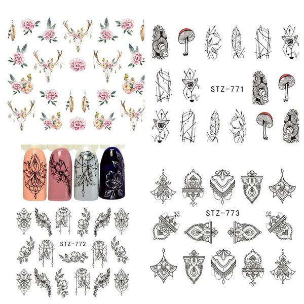 women girls flower nail sticker mushroom retro nails art decor decal diy nail manicure wrap accessories, Black
women girls flower nail sticker mushroom retro nails art decor decal diy nail manicure wrap accessories, Black