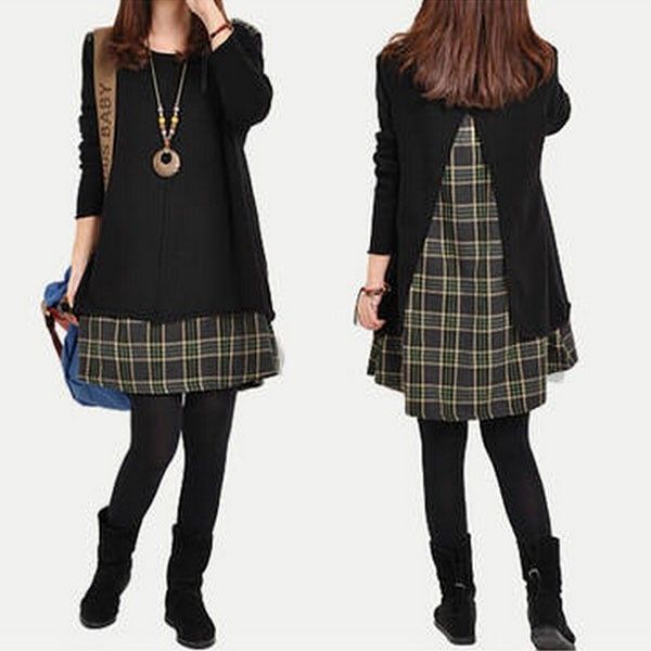 2019 plaid patchwork women dresses casual loose korean style dress long sleeve ladies fashion mini dress vintage autumn vestidos, Black;pink
2019 plaid patchwork women dresses casual loose korean style dress long sleeve ladies fashion mini dress vintage autumn vestidos, Black;pink