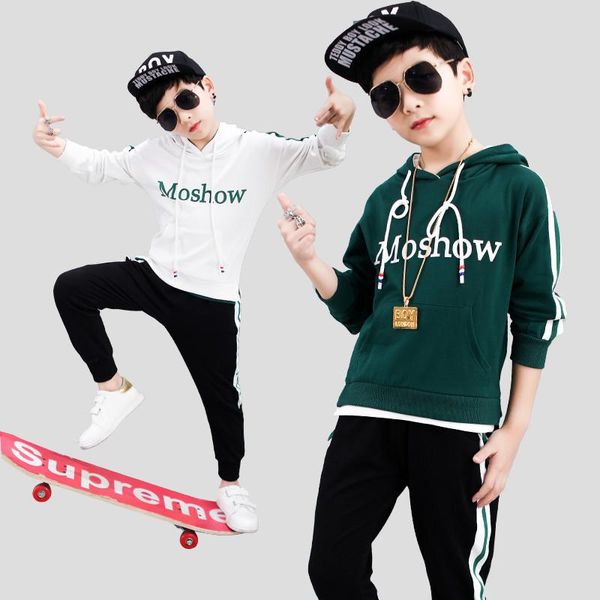 children's clothing spring and autumn shirt boys fashion jacket pants suit new baby hooded sweater sports pants two-piece, White
children's clothing spring and autumn shirt boys fashion jacket pants suit new baby hooded sweater sports pants two-piece, White