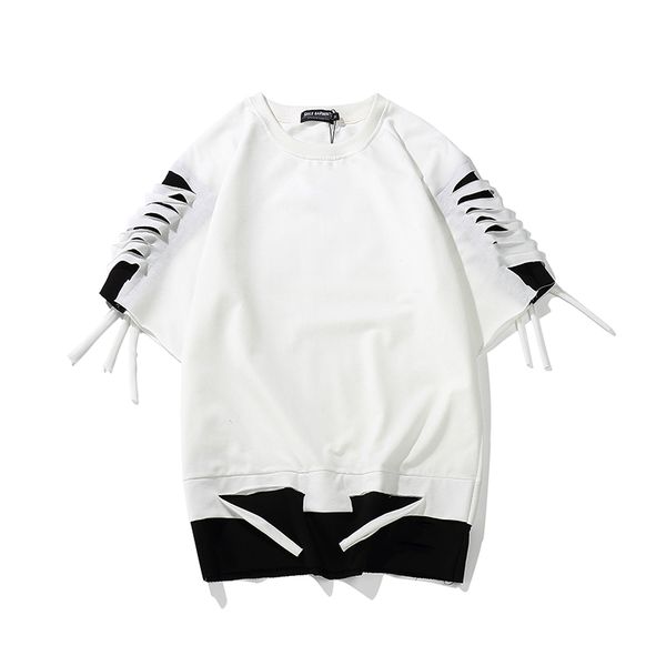 mens t shirts fashion 2019 shoulder ripped hole casual hip hop t shirt homme black white stitching short sleeve tshirt men funny, White;black
mens t shirts fashion 2019 shoulder ripped hole casual hip hop t shirt homme black white stitching short sleeve tshirt men funny, White;black