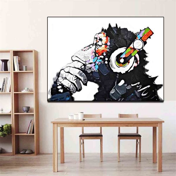 headphone music monkey for living room decor art home decor handpainted &hd print oil painting on canvas wall art canvas pictures 200117
headphone music monkey for living room decor art home decor handpainted &hd print oil painting on canvas wall art canvas pictures 200117