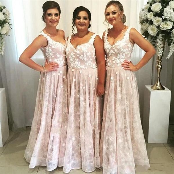 2019 blush pink long bridesmaid dresses spaghetti straps full lace flowers floor length plus size maid of honor bridal wedding guest gowns, White;pink
2019 blush pink long bridesmaid dresses spaghetti straps full lace flowers floor length plus size maid of honor bridal wedding guest gowns, White;pink