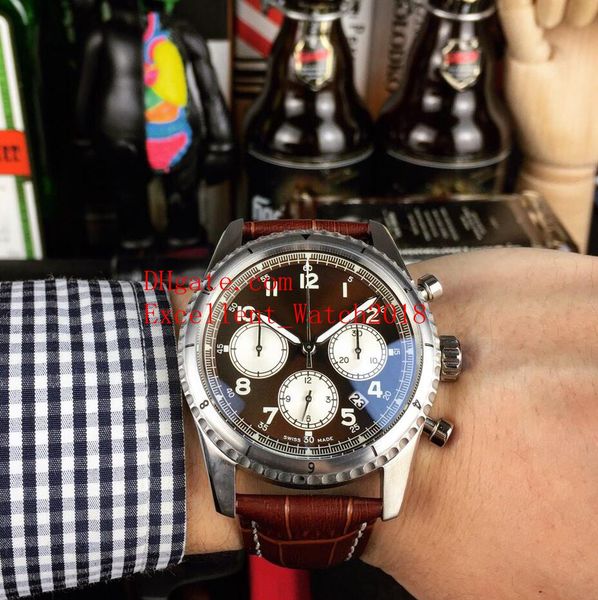 4 new mens watch 43mm navitimer 8 ab01192a1l1x2 stainless steel case chronograph quartz leather strap mens watch, Slivery;brown
4 new mens watch 43mm navitimer 8 ab01192a1l1x2 stainless steel case chronograph quartz leather strap mens watch, Slivery;brown