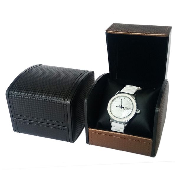a leather single watch box gift box gift watch display cases curved receiving cases male and female, Black;blue
a leather single watch box gift box gift watch display cases curved receiving cases male and female, Black;blue