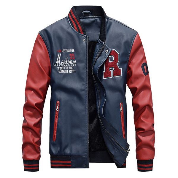 men's pu faux leather winter casual baseball jacket men coats streetwear male patchwork letter printed jackets jaqueta masculina, Black;brown
men's pu faux leather winter casual baseball jacket men coats streetwear male patchwork letter printed jackets jaqueta masculina, Black;brown