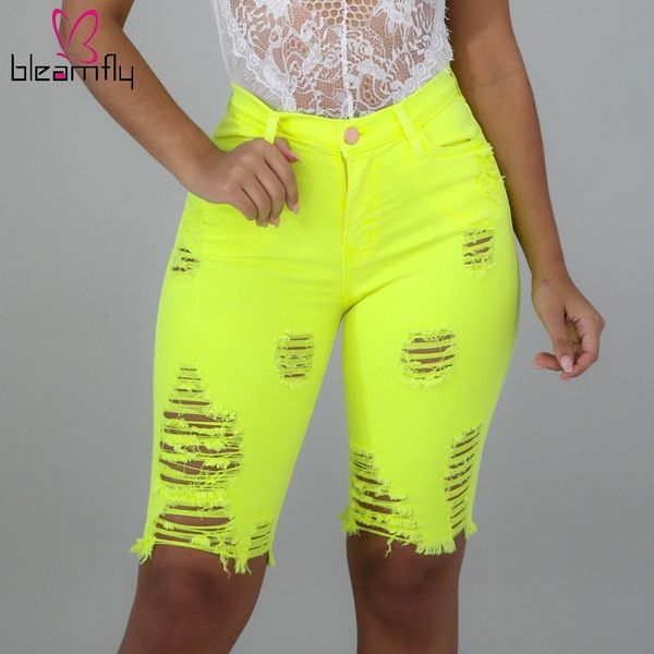 neon green skinny jeans shorts holes high waist short women casual summer knee length pants denim pencil short trousers, Blue
neon green skinny jeans shorts holes high waist short women casual summer knee length pants denim pencil short trousers, Blue