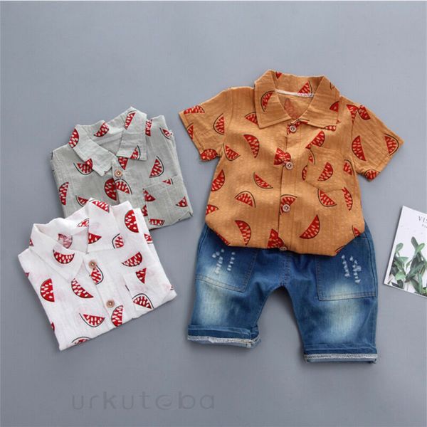 toddler kids baby boy clothes boys outfits short t-shirt+denim pants print, White
toddler kids baby boy clothes boys outfits short t-shirt+denim pants print, White