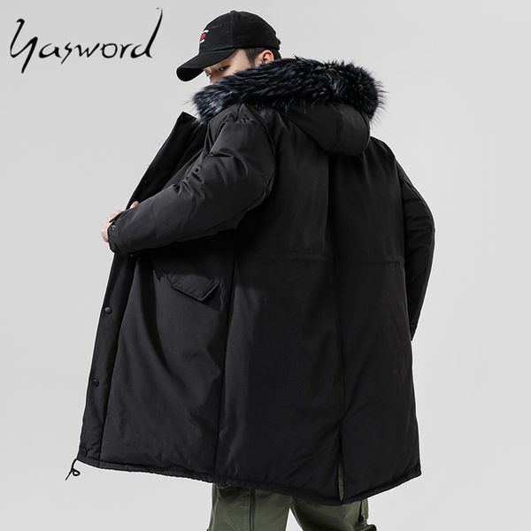 yasword men thick coat parka heavy jackets hooded outwear cotton padded man clothes, Black
yasword men thick coat parka heavy jackets hooded outwear cotton padded man clothes, Black