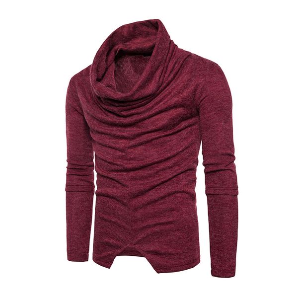2019 autumn pullover slim fit thin mens knitted sweaters male heap collar design solid color brand clothing homme, White;black
2019 autumn pullover slim fit thin mens knitted sweaters male heap collar design solid color brand clothing homme, White;black