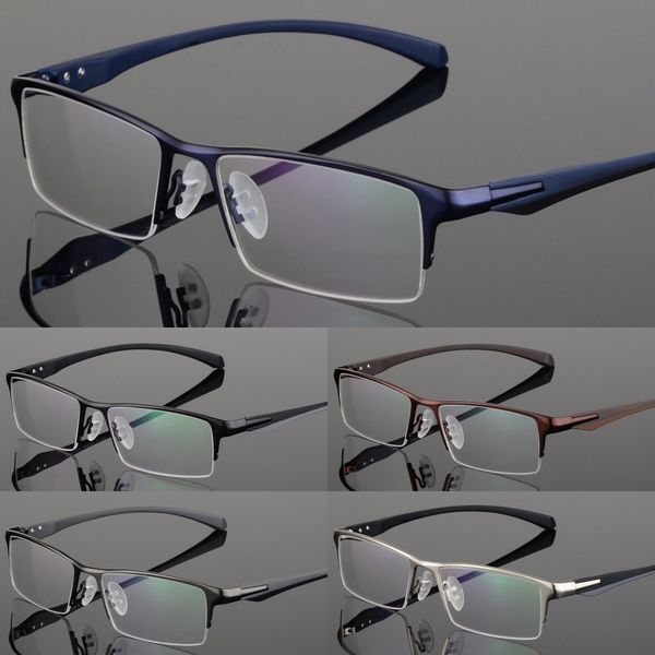9065 business men's high-end metal half- glasses frame porsche glasses frame, Silver
9065 business men's high-end metal half- glasses frame porsche glasses frame, Silver