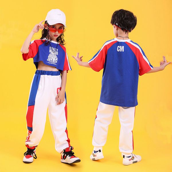 child cool hip hop clothing sweatshirt crop t shirt running casual pants for girls boys dance costume ballroom clothes wear, Black;red
child cool hip hop clothing sweatshirt crop t shirt running casual pants for girls boys dance costume ballroom clothes wear, Black;red