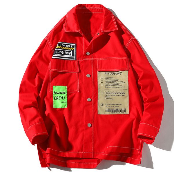 men's jackets 2021 spring cargo men streetwear solid color jacket hip hop long sleeve coat pocket windbreaker male bomber, Black;brown
men's jackets 2021 spring cargo men streetwear solid color jacket hip hop long sleeve coat pocket windbreaker male bomber, Black;brown