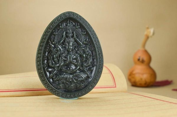 natural hetian jade jade thousand hand guanyin brand tower green a fine guanyin carved pendant pendant hp290#, Silver
natural hetian jade jade thousand hand guanyin brand tower green a fine guanyin carved pendant pendant hp290#, Silver