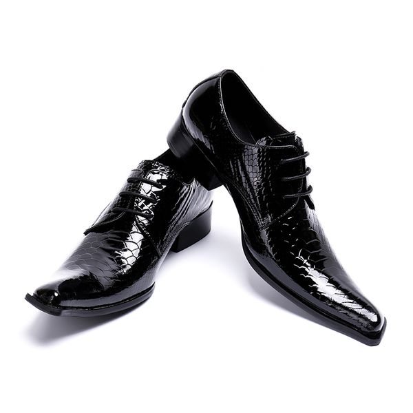 real cow leather black patent leather python patter man dress shoes fashion pointy lace up oxford height increased party shoe
real cow leather black patent leather python patter man dress shoes fashion pointy lace up oxford height increased party shoe