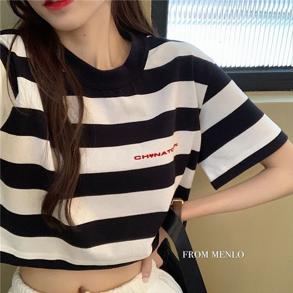 2020 women's loose versatile stripe contrast color short t-shirt 2020 women's loose versatile stripe contrast color short t-shirt, White
2020 women's loose versatile stripe contrast color short t-shirt 2020 women's loose versatile stripe contrast color short t-shirt, White