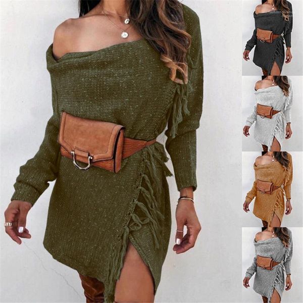 tassel dresses womens luxury slash neck clothing designer womens sweater dress fashion sexy, Black;gray
tassel dresses womens luxury slash neck clothing designer womens sweater dress fashion sexy, Black;gray