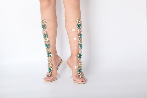 2019 ladies blingbling pvc leather colourful rhinestone diamond stiletto high heel sandals boots shoes clear colour size 35-43, Black
2019 ladies blingbling pvc leather colourful rhinestone diamond stiletto high heel sandals boots shoes clear colour size 35-43, Black
