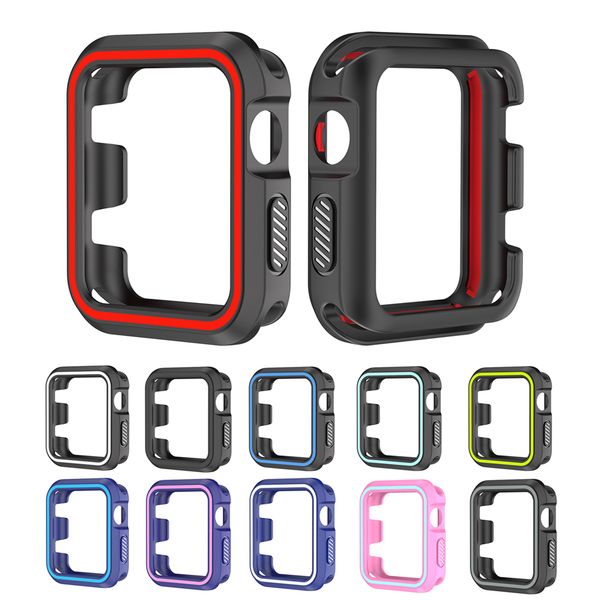 fashion dual colors soft tpu case bumper for apple watch iwatch series 1&2&3 38mm 42mm cover frame full protection
fashion dual colors soft tpu case bumper for apple watch iwatch series 1&2&3 38mm 42mm cover frame full protection