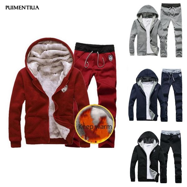 puimentiua 2019 winter thick men sport suits tracksuit sportswear zipper fleece hooded jackets+elastic waist pants casual set, Gray
puimentiua 2019 winter thick men sport suits tracksuit sportswear zipper fleece hooded jackets+elastic waist pants casual set, Gray