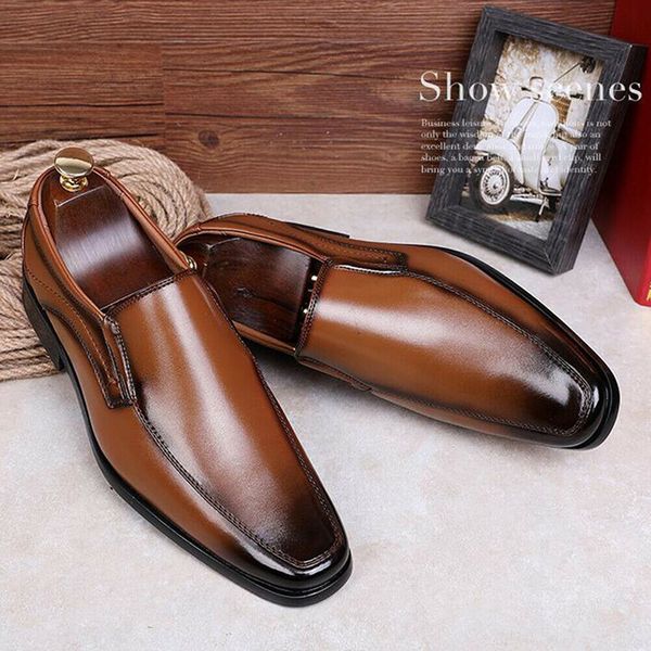 men casual wedding pu leather shoes square toe formal office work anti-slip shoes 2020 new fashion men scarpe uomo, Black
men casual wedding pu leather shoes square toe formal office work anti-slip shoes 2020 new fashion men scarpe uomo, Black
