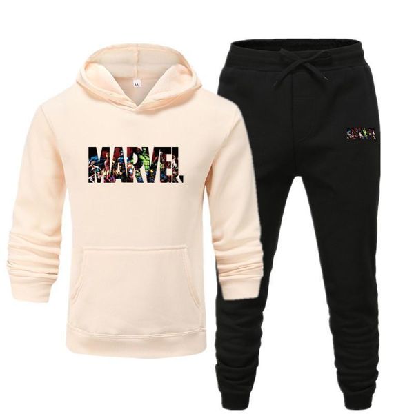 2020 new fashion sportswear men and women thickening sportswear hoodies + pants sports jogging suits, Black 
2020 new fashion sportswear men and women thickening sportswear hoodies + pants sports jogging suits, Black