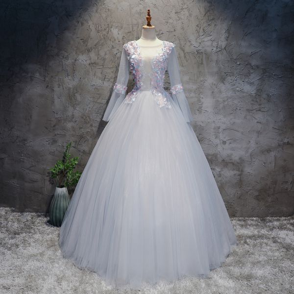 2018 princess backless lace appliques ball gown quinceanera dresses long sleeve sweet 16 dresses debutante 15 year prom party dress bq118, Blue;red
2018 princess backless lace appliques ball gown quinceanera dresses long sleeve sweet 16 dresses debutante 15 year prom party dress bq118, Blue;red