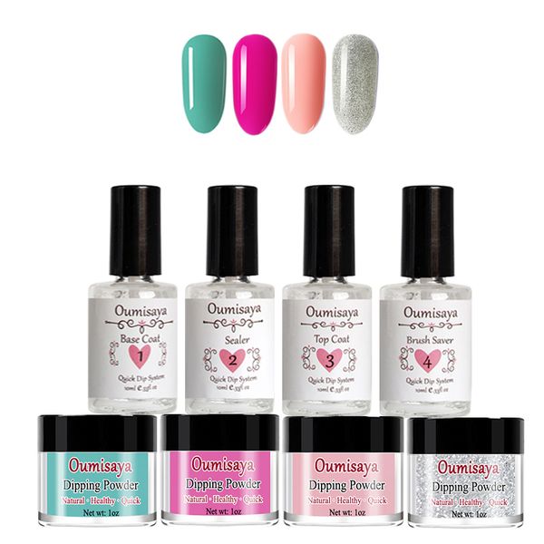 1oz / баночка 8-в-1 комплект oumisaya nail погружение powder starter kit с dip сути, нет необходимости уф / led света, чтобы вылечить, Silver;gold
1oz / баночка 8-в-1 комплект oumisaya nail погружение powder starter kit с dip сути, нет необходимости уф / led света, чтобы вылечить, Silver;gold