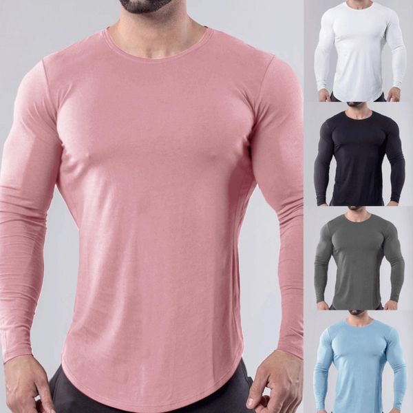 men gym slim fit shirt o neck long sleeve muscle tee workout t-shirt blouse, White;black
men gym slim fit shirt o neck long sleeve muscle tee workout t-shirt blouse, White;black