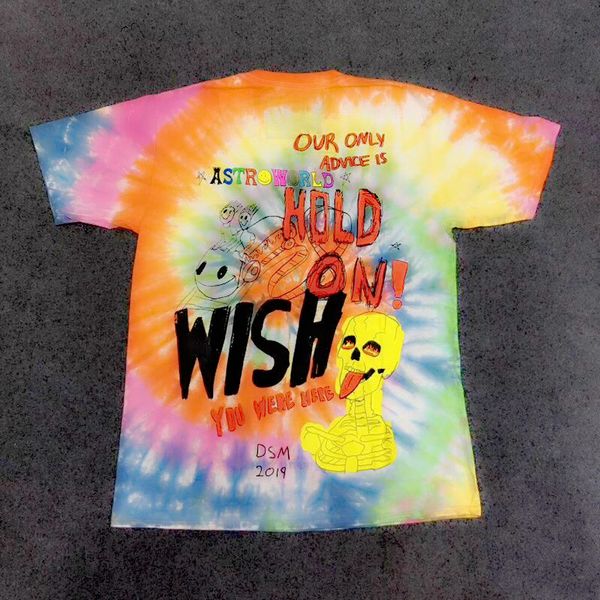 version summer style tie dyeing cactus travis scott astroworld sicko t shirt men women aw short sleeve fashion cotton tees quality, White;black
version summer style tie dyeing cactus travis scott astroworld sicko t shirt men women aw short sleeve fashion cotton tees quality, White;black