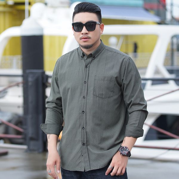 new 10xl 9x men plaid shirt 100% cotton spring autumn casual long sleeve shirt soft comfort slim fit styles brand man plus size, White;black
new 10xl 9x men plaid shirt 100% cotton spring autumn casual long sleeve shirt soft comfort slim fit styles brand man plus size, White;black