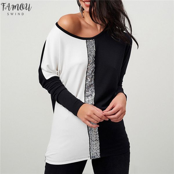 womens clothing new 2020 womens patchwork loose long sleeve shirt blouse oversized tee off shoulder pullover, White
womens clothing new 2020 womens patchwork loose long sleeve shirt blouse oversized tee off shoulder pullover, White